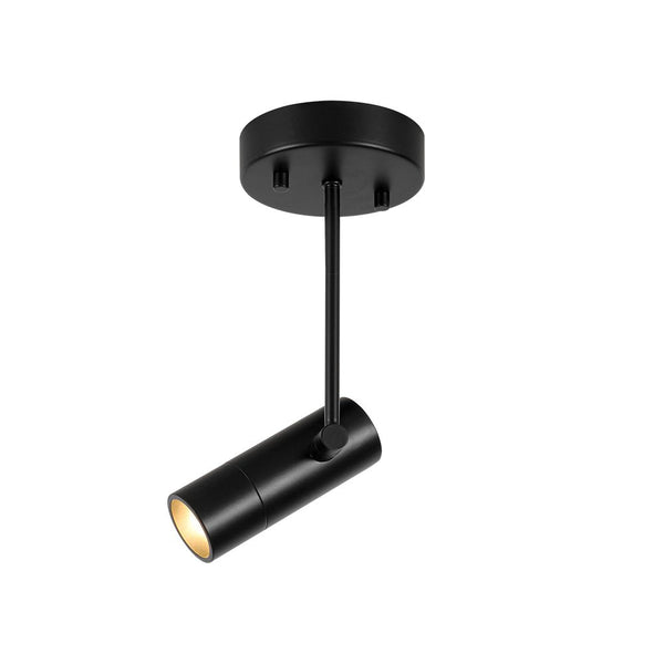 Chandelierias - 1 - Light Dimmable LED Semi - flush Track Lighting Spotlight - Semi Flush - Black - 2 - Pack