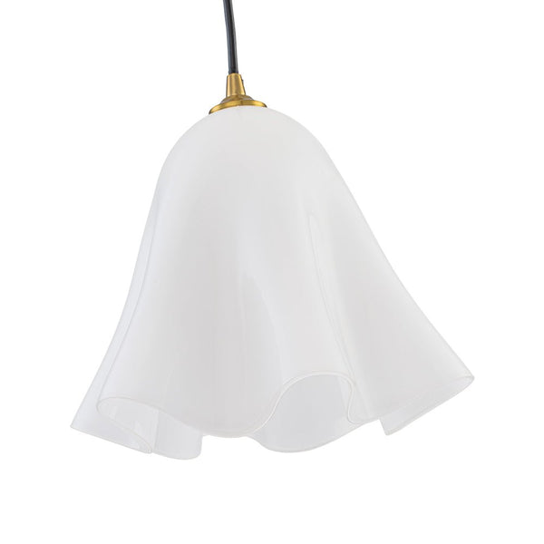 Chandelierias-1-Light Lustrous Tulip Glass Island Pendant-Pendants-Brass-