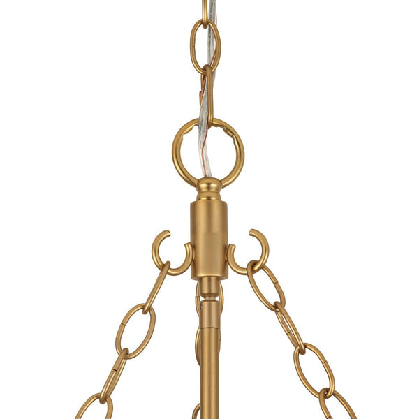 Chandelierias - 1 - Light Modern Clear Leaves Pattern Glass Single Pendant - Pendant - Brass -