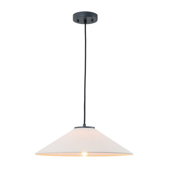 Chandelierias - 1 - Light Modern Mount - shape Linen Shade Single Pendant - Pendant - Large -