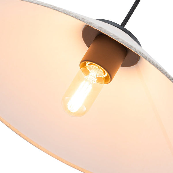 Chandelierias - 1 - Light Modern Mount - shape Linen Shade Single Pendant - Pendant - Large -