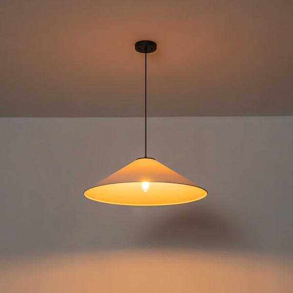 Chandelierias - 1 - Light Modern Mount - shape Linen Shade Single Pendant - Pendant - Large -