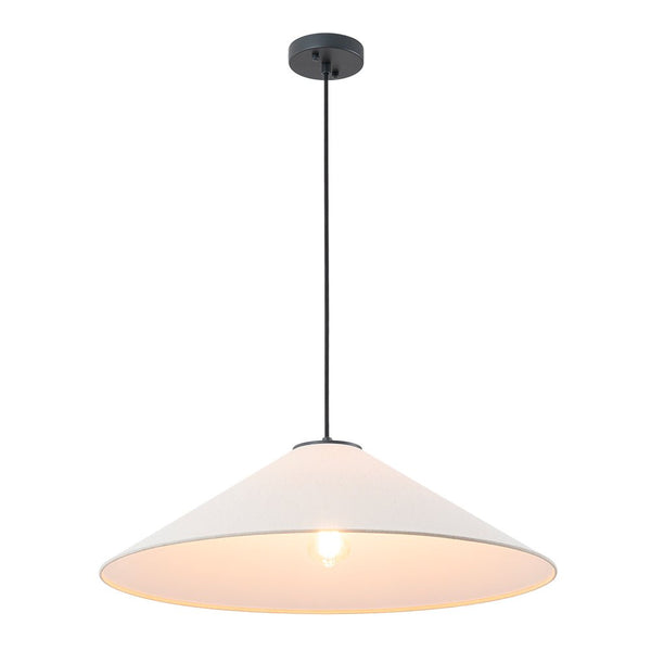 Chandelierias - 1 - Light Modern Mount - shape Linen Shade Single Pendant - Pendant - Large -