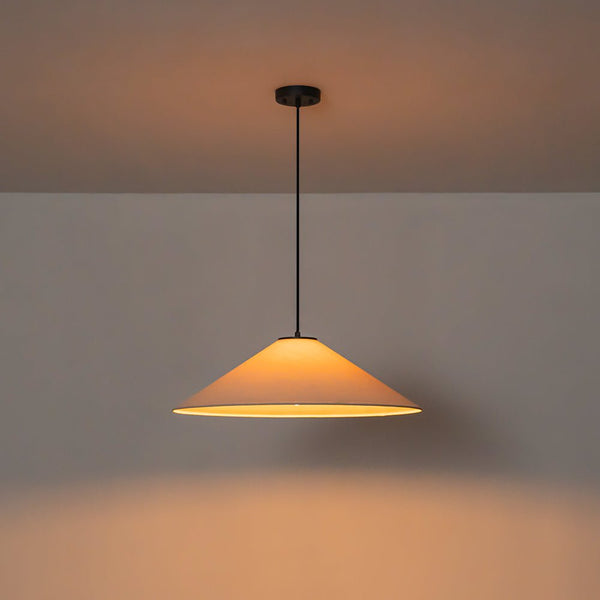Chandelierias - 1 - Light Modern Mount - shape Linen Shade Single Pendant - Pendant - Large -