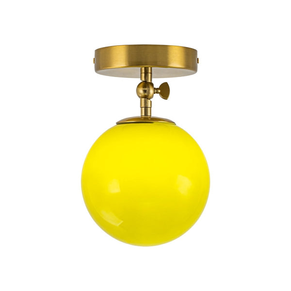 Chandelierias-1-Light Moss Gloss Glass Sphere Semi-flush Mount-Semi Flush-Brass-2-Pack