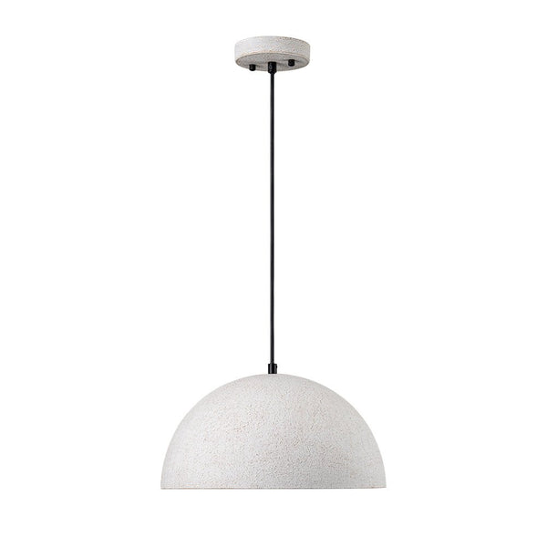 Chandelierias - 1 - Light Rough White Kitchen Island Metal Dome Pendant - Pendant - White (Back - order) -