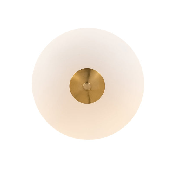Chandelierias-11.8'' 1-Light Globe Frosted Glass Spherical Pendant-Pendants-Brass-2-Pack