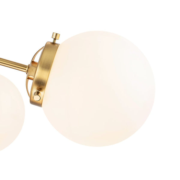 Chandelierias - 12 - Light Frosted Glass Sphere Sputnik Chandelier - Chandeliers - Brass -