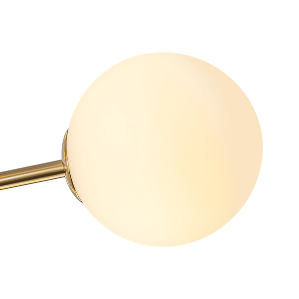 Chandelierias - 12 - Light Sunburst Frosted Glass Sputnik Chandelier - Chandeliers - Brass -