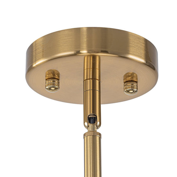 Chandelierias - 12 - Light Sunburst Frosted Glass Sputnik Chandelier - Chandeliers - Brass -