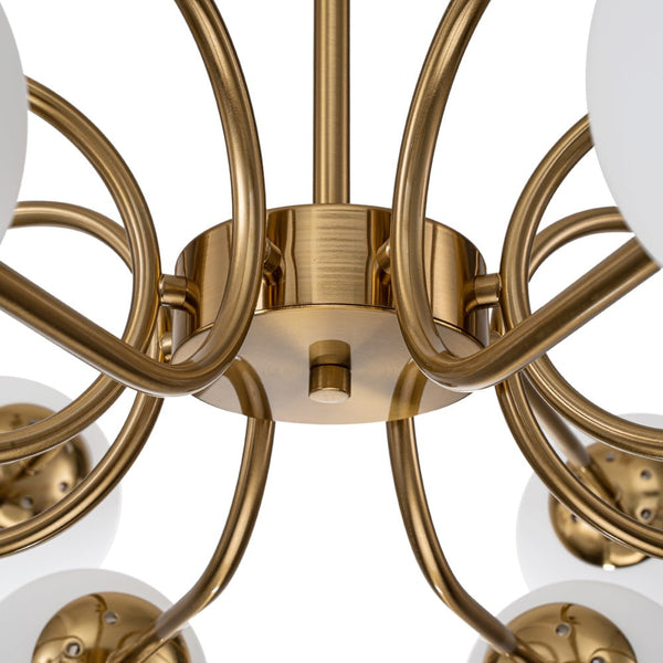 Chandelierias-16-Light Tiered Frosted Glass Globe Sputnik Chandelier-Chandelier-Black-