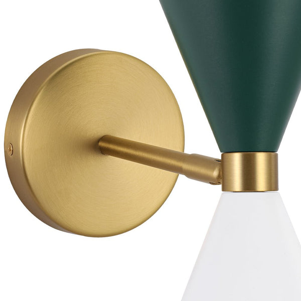 Chandelierias - 2 - Light Color - block Slanted Hourglass - Shaped Iron Wall Sconce - Wall Light - Blue & White -