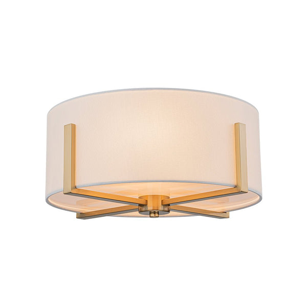 Chandelierias - 2 - Light Fabric Lampshade Drum Semi - Flush Mount - Semi Flush - Black -