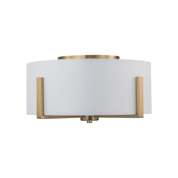 Chandelierias - 2 - Light Fabric Lampshade Drum Semi - Flush Mount - Semi Flush - Black -
