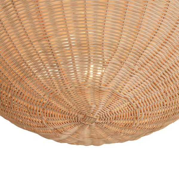Chandelierias - 2 - Light Scalloped Tulip Woven Basket Semi - Flush Mount - Semi Flush - Brushed Brass (Back - order Late June) -