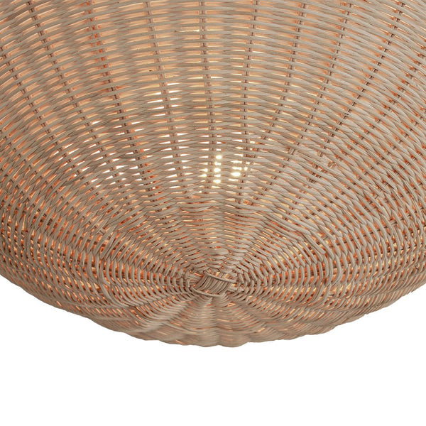 Chandelierias - 2 - Light Scalloped Tulip Woven Basket Semi - Flush Mount - Semi Flush - White -