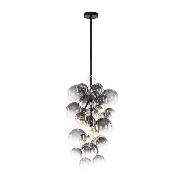 Chandelierias - 3 - Light Creative Colored Glass Cluster Bubble Chandelier - Chandeliers - Black & Gradient Gray -