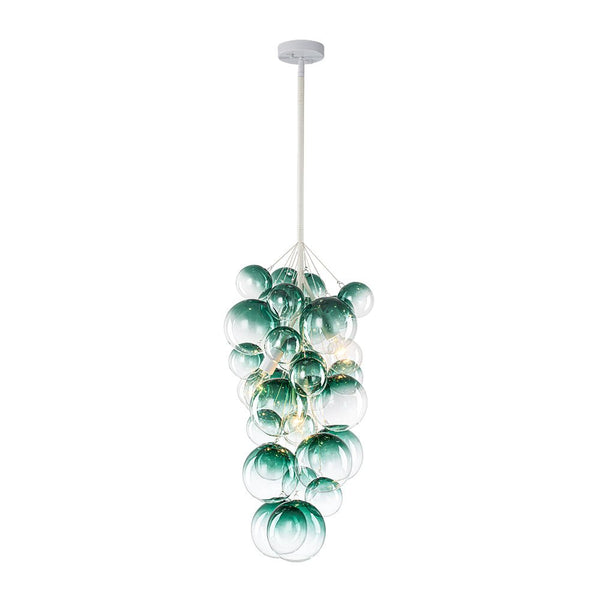 Chandelierias - 3 - Light Creative Colored Glass Cluster Bubble Chandelier - Chandeliers - Black & Gradient Gray -
