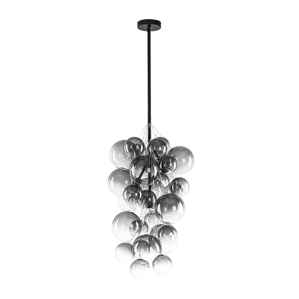 Chandelierias - 3 - Light Creative Colored Glass Cluster Bubble Chandelier - Chandeliers - Black & Gradient Gray -