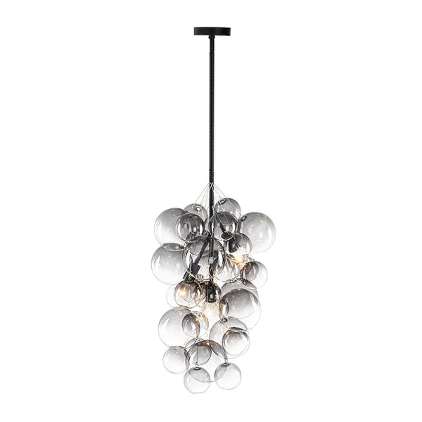 Chandelierias - 3 - Light Creative Colored Glass Cluster Bubble Chandelier - Chandeliers - Black & Gradient Gray -
