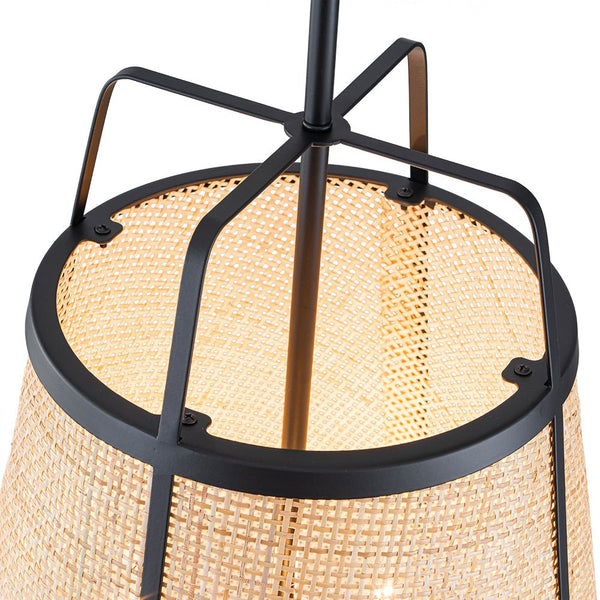 Chandelierias - 3 - Light Farmhouse Conical Bamboo Woven Pendant - Pendant - Medium -