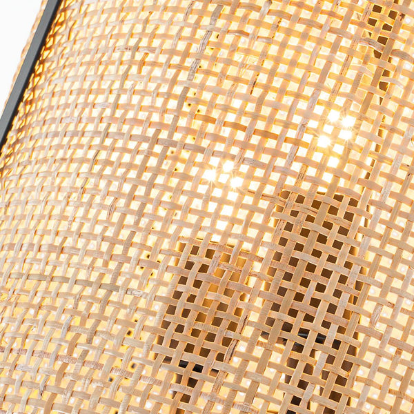 Chandelierias - 3 - Light Farmhouse Conical Bamboo Woven Pendant - Pendant - Small -