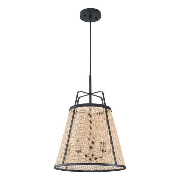 Chandelierias - 3 - Light Farmhouse Conical Bamboo Woven Pendant - Pendant - Small -