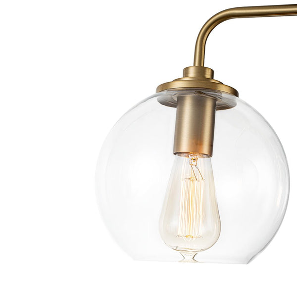 Chandelierias - 3 - Light Hand - blown Glass Semi - Flush Mount - Semi Flush - Nickel -