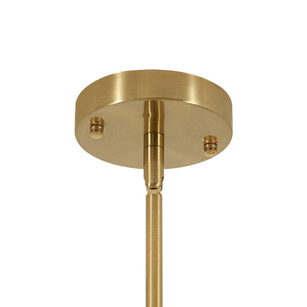 Chandelierias - 3 - Light Linear Dome Ribbed Glass Kitchen Island Pendant - Pendants - Brass -