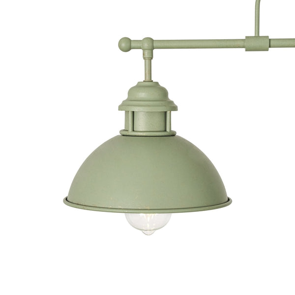 Chandelierias-3-Light Sage Green Sculptural Dome Island Pendant-Chandeliers-Green-