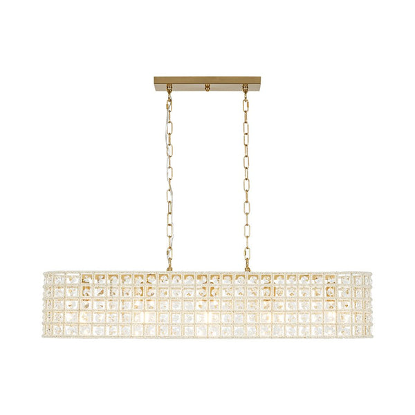 Chandelierias - 5 - Light Luxury Faceted Crystal Island Chandelier - Chandeliers - Wavy -