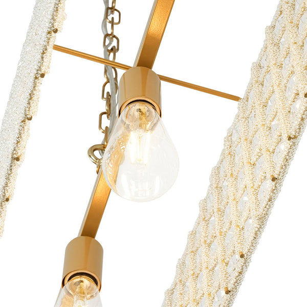 Chandelierias - 5 - Light Luxury Faceted Crystal Island Chandelier - Chandeliers - Wavy -