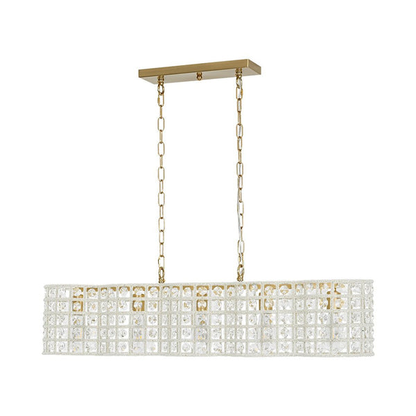 Chandelierias - 5 - Light Luxury Faceted Crystal Island Chandelier - Chandeliers - Wavy -