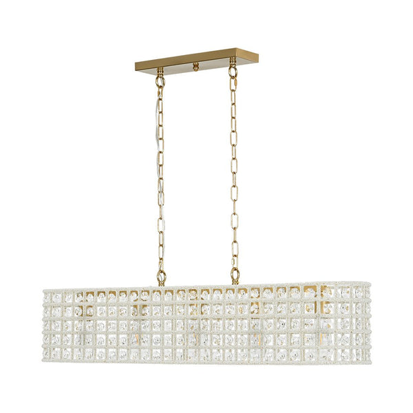 Chandelierias - 5 - Light Luxury Faceted Crystal Island Chandelier - Chandeliers - Wavy -