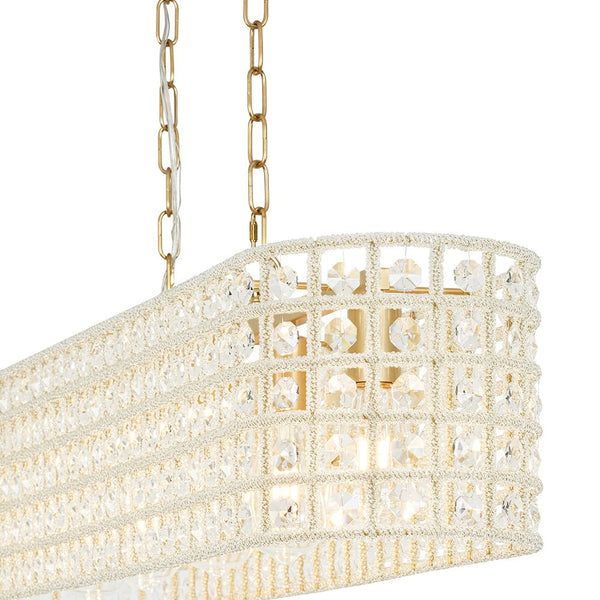 Chandelierias - 5 - Light Luxury Faceted Crystal Island Chandelier - Chandeliers - Wavy -