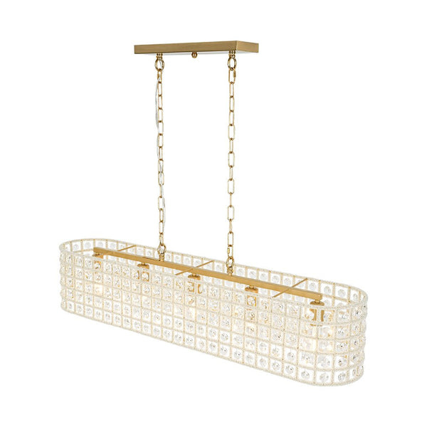 Chandelierias - 5 - Light Luxury Faceted Crystal Island Chandelier - Chandeliers - Wavy -