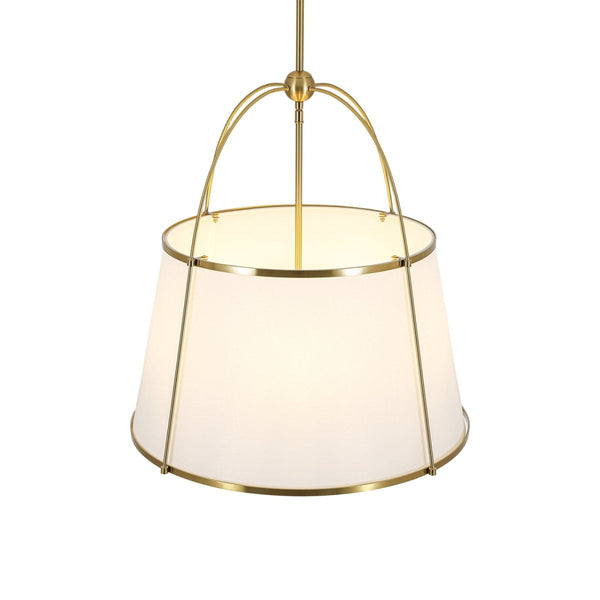 Chandelierias-5-Light Tapered Fabric Drum Lantern Pendant-Pendants-22.8 in-2-Pack (Save More)