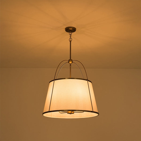 Chandelierias-5-Light Tapered Fabric Drum Lantern Pendant-Pendants-22.8 in-2-Pack (Save More)