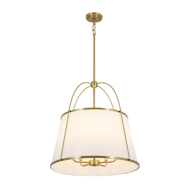 Chandelierias-5-Light Tapered Fabric Drum Lantern Pendant-Pendants-22.8 in-2-Pack (Save More)