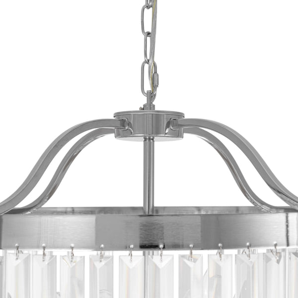 Chandelierias-6-Light Silver Crystal Drum Empire Chandelier-Chandeliers-Chrome-