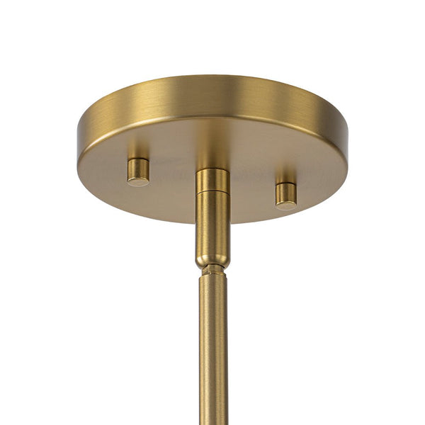 Chandelierias - 8 - Light Glam Ribbed Glass Globe Bubble Dining Chandelier - Chandeliers - Brass -