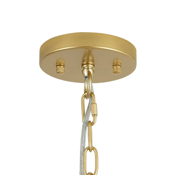 Chandelierias - American Traditional 3 - Light Black Trim Linen Fabric Drum Pendant - Pendants - Brass -