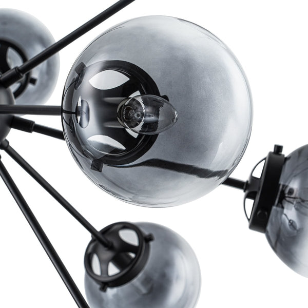 Chandelierias-Bold Modern 12-Light Ombre Glass Sputnik Sphere Chandelier-Chandeliers-Brass-