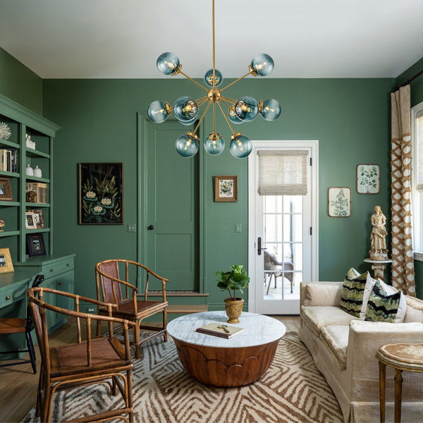 Chandelierias - Bold Modern 12 - Light Sputnik Sphere Chandelier - Chandeliers - Brass -