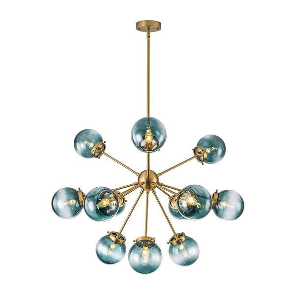 Chandelierias - Bold Modern 12 - Light Sputnik Sphere Chandelier - Chandeliers - Brass -