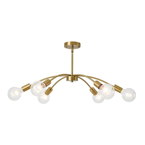 Chandelierias - Bold Modern 6 - Light Claw - shaped Metal Sputnik Chandelier - Chandeliers - Brass -