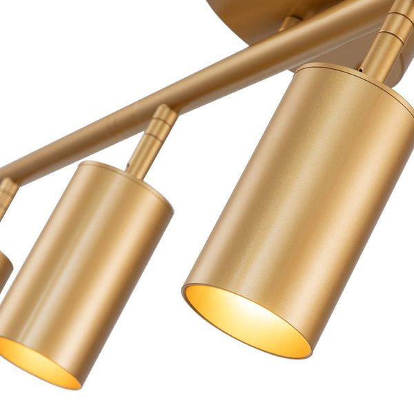 Chandelierias - Chic Modern 4 - Light Linear Tracklight Semi - Flush Mount - Semi Flush - Brass -