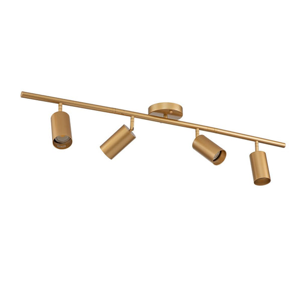 Chandelierias - Chic Modern 4 - Light Linear Tracklight Semi - Flush Mount - Semi Flush - Brass -