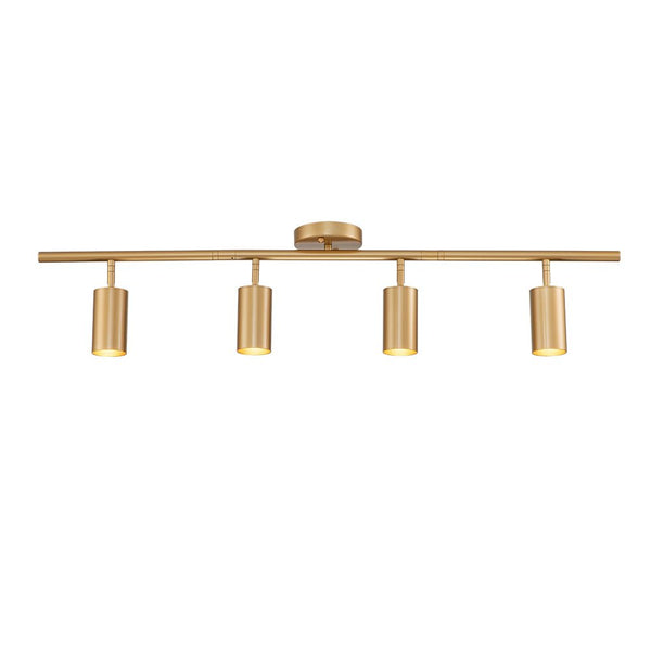 Chandelierias - Chic Modern 4 - Light Linear Tracklight Semi - Flush Mount - Semi Flush - Brass -