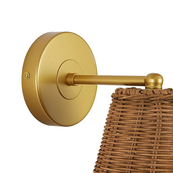 Chandelierias - Coastal Grandeur 1 - Light Rattan Wall sconce - Wall Light - Gold - 2 - Pack